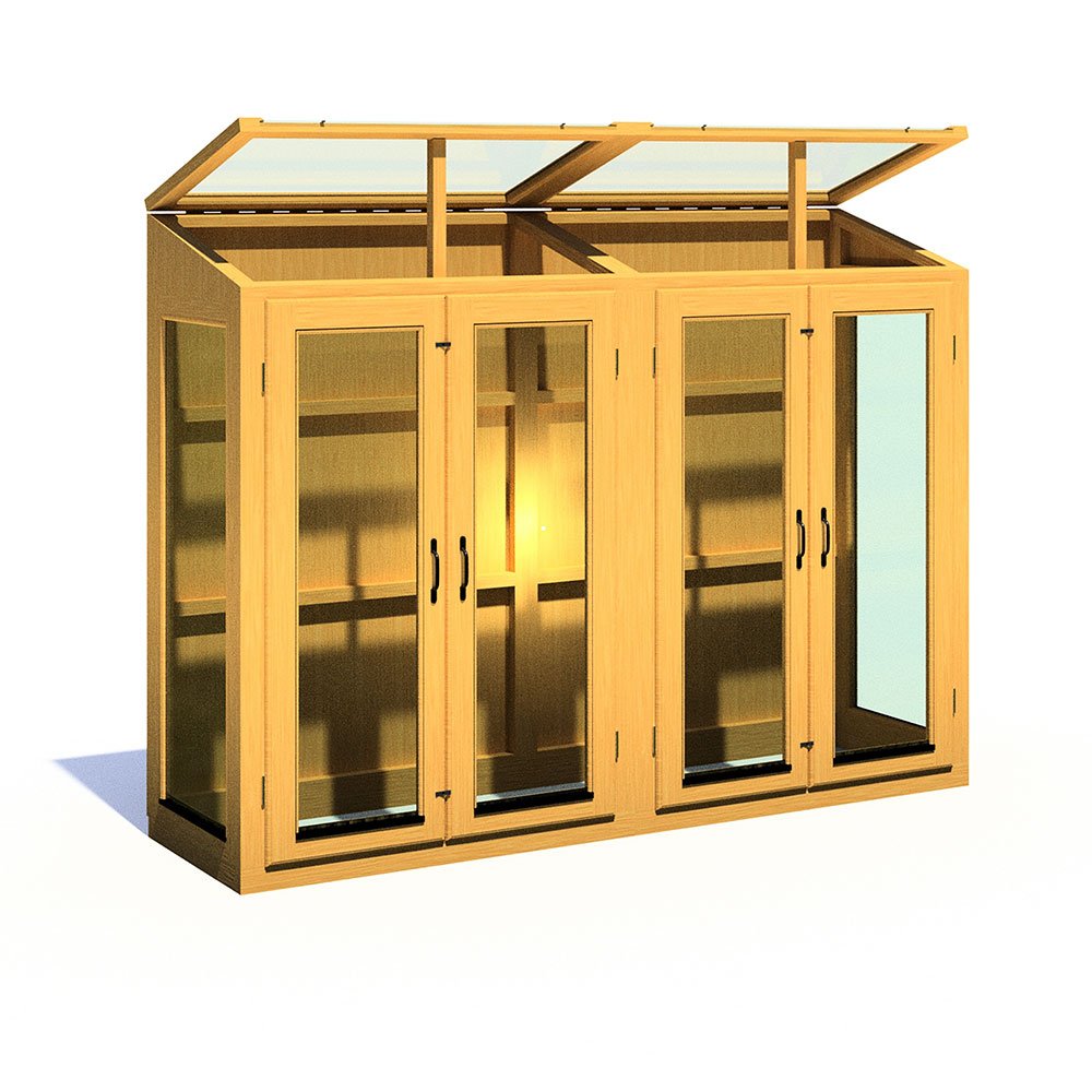 7 x 2 Shire Heydon Mini Greenhouse elbec garden buildings