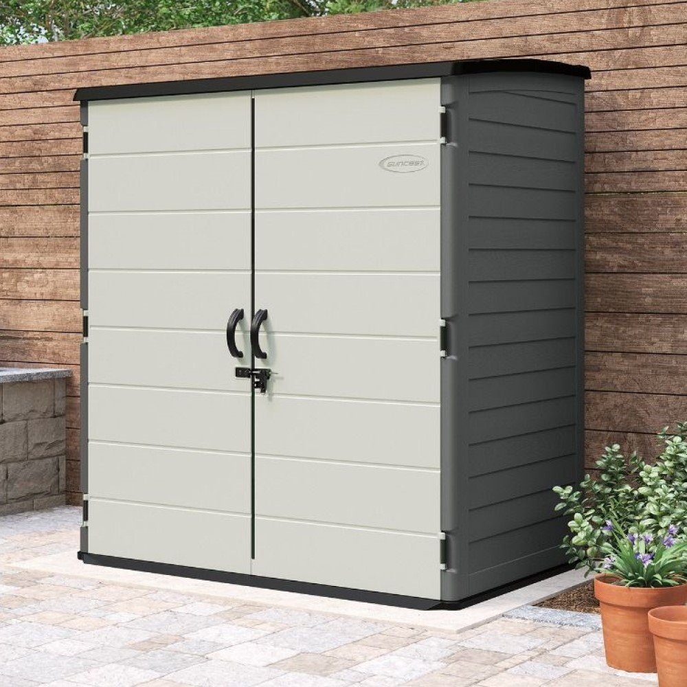 6 x 4 Suncast Extra XL Vertical Plastic Garden Shed elbec garden buildings