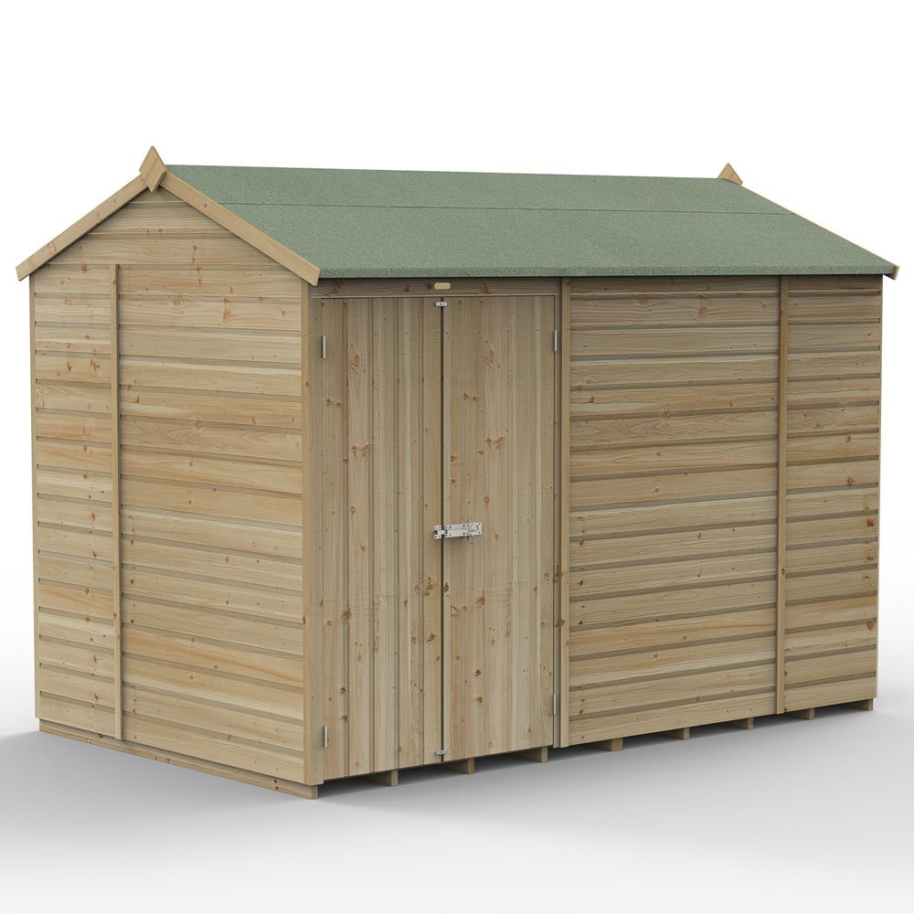 Forest Beckwood 10x6 Reverse Apex Shed Windowless - elbec garden buildings