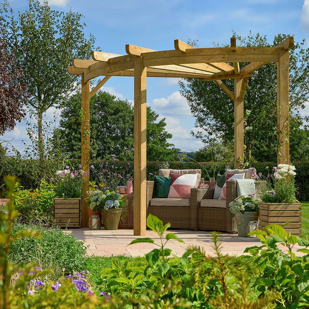 Forest Premium Radial Pergola - elbec garden buildings