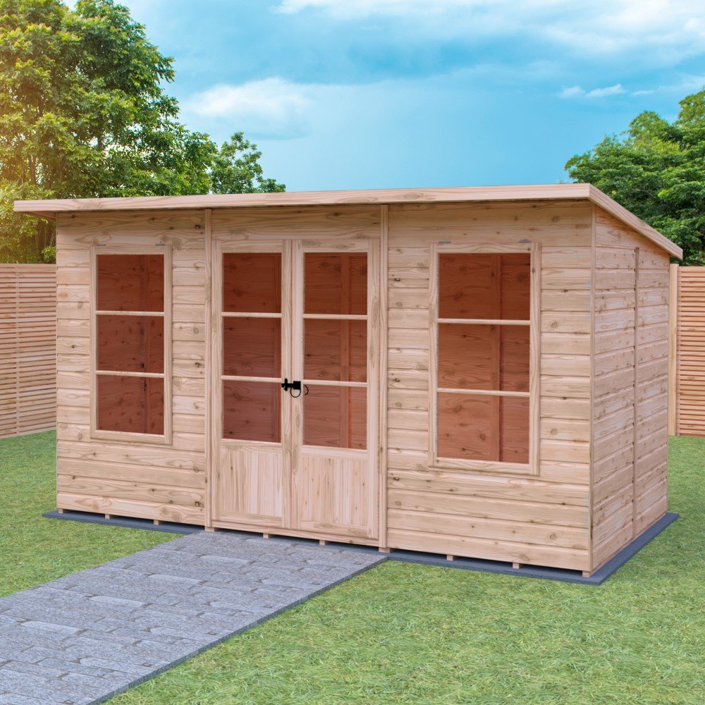 トップス houseonthehill Shire Dahlia 12 x 6 Pent Summerhouse - elbec garden buildings