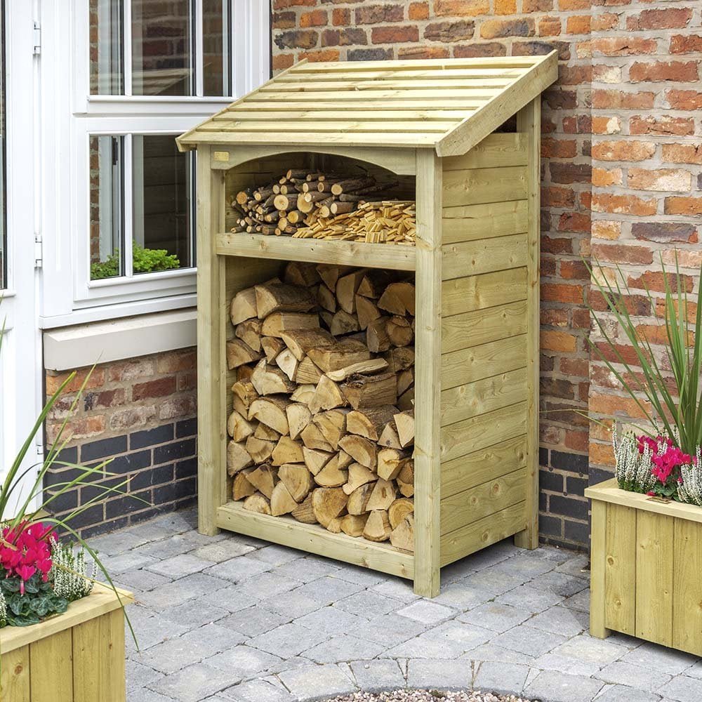 3 x 2 Rowlinson Premium Heritage Single Log Store - elbec garden buildings