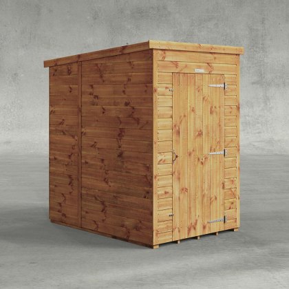 4 x 6 Powersheds Tongue & Groove Windowless Pent Wooden Shed