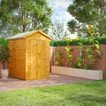 6 x 4 Powersheds Tongue & Groove Windowless Apex Wooden Shed
