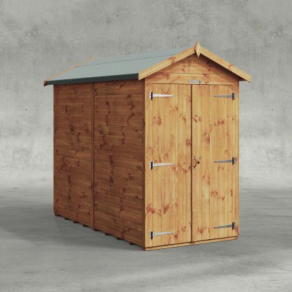 8 x 4 Powersheds Tongue & Groove Windowless Apex Wooden Shed With Double Doors
