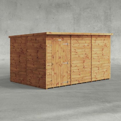 12 x 8 Powersheds Tongue & Groove Windowless Pent Wooden Shed