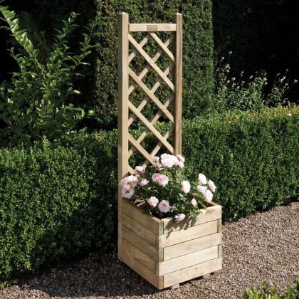 1'4 x 1'4 Rowlinson Square Planter & Lattice (0.4m x 0.4m)