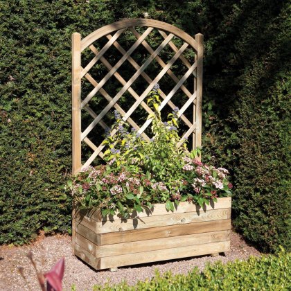 1'5 x 3 Rowlinson Rectangular Planter & Lattice (0.42m x 0.9m)