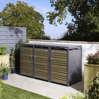 Rowlinson Chelsea Triple Bin Store - Oak Rowlinson Chelsea Triple Bin Store - Oak