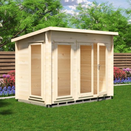 10 x 6G Shire Tilney Pent Log Cabin in 19mm Logs 10 x 6G Shire Tilney Pent Log Cabin in 19mm Logs