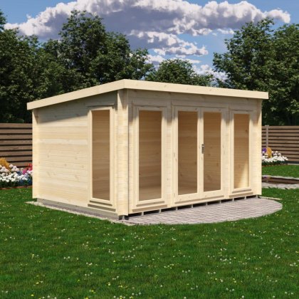 13 x 10G Shire Tilney Pent Log Cabin in 19mm Logs 13 x 10G Shire Tilney Pent Log Cabin in 19mm Logs