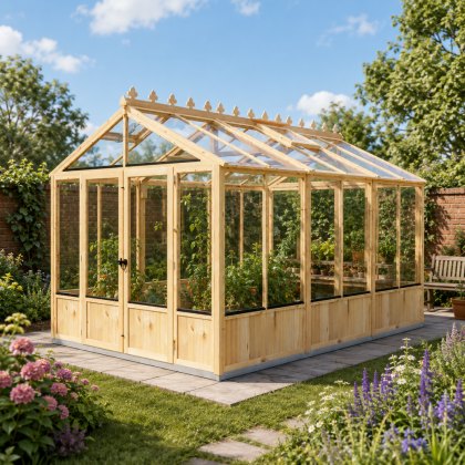 8 x 12 Shire Holkham Wooden Greenhouse 8 x 12 Shire Holkham Wooden Greenhouse