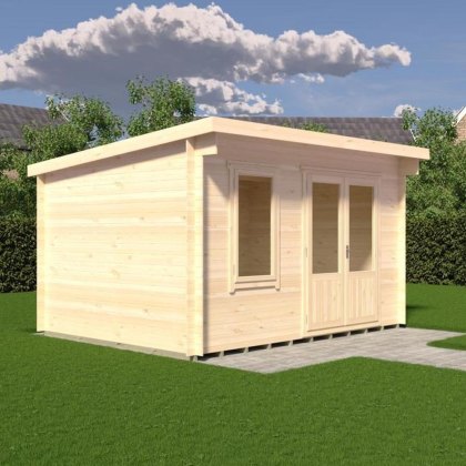 13 x 10G Shire Edgefield Pent Log Cabin in 19mm Logs 13 x 10G Shire Edgefield Pent Log Cabin in 19mm Logs