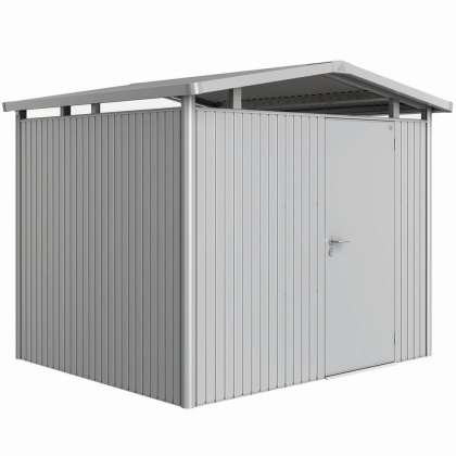 9 x 8 (2.73m x 2.38m) Biohort Panorama P3 Metal Shed - Single Door 9 x 8 (2.73m x 2.38m) Biohort Panorama P3 Metal Shed - Single Door