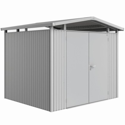 9 x 8 (2.73m x 2.38m) Biohort Panorama P3 Metal Shed - Double Door 9 x 8 (2.73m x 2.38m) Biohort Panorama P3 Metal Shed - Double Door