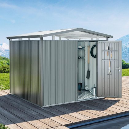 9 x 9 (2.73m x 2.78m) Biohort Panorama P4 Metal Shed - Single Door 9 x 9 (2.73m x 2.78m) Biohort Panorama P4 Metal Shed - Single Door