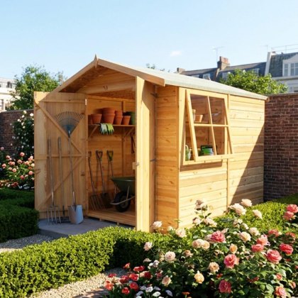 7 x 7 (1.98m x 2.05m) Shire Alderney Apex Garden Shed 7 x 7 (1.98m x 2.05m) Shire Alderney Apex Garden Shed