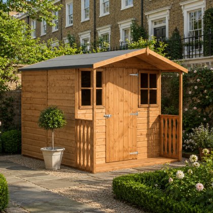 9 x 7 (2.61m x 1.98m) Shire Casita Garden Shed with Verandah 9 x 7 (2.61m x 1.98m) Shire Casita Garden Shed with Verandah