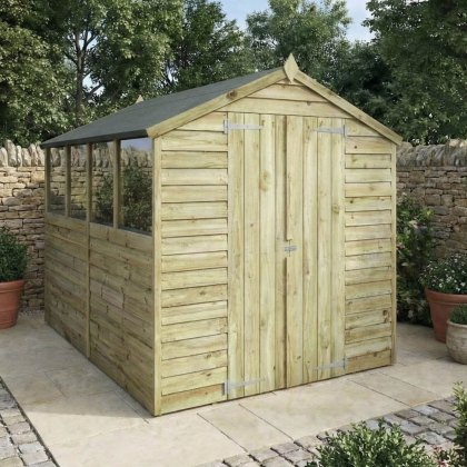 8 x 6 (2.40m x 1.90m) Mercia Overlap Shed