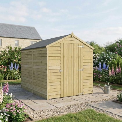 8 x 6 (2.40m x 1.90m) Mercia Overlap Windowless Shed