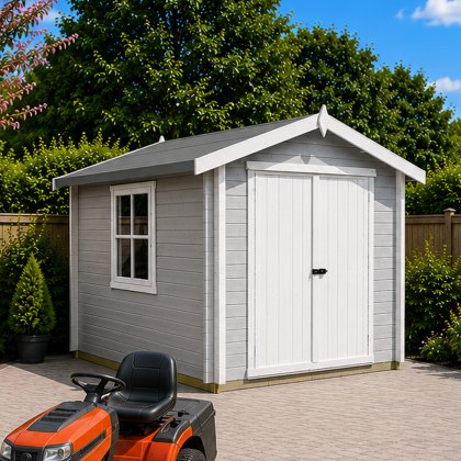 7G x 7 (2.09m x 2.09m) Shire Bradley Log Cabin (19mm Logs)