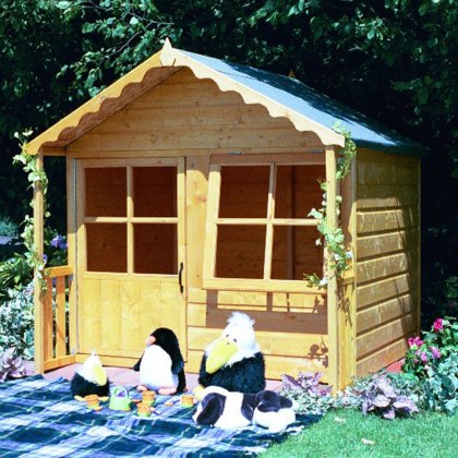 5 x 5 (1.49m x 1.50m) Shire Kitty Playhouse