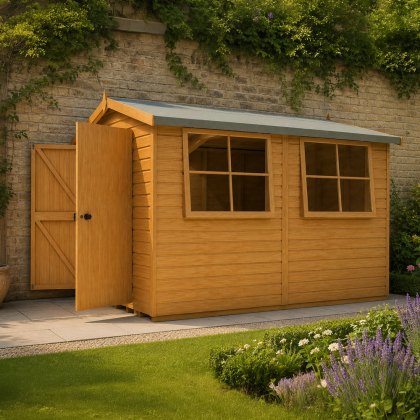 10 x 8 (2.99m x 2.39m) Shire Bison Professional Apex Shed