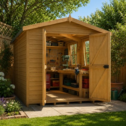12 x 8 (3.59m x 2.39m) Shire Bison Professional Apex Shed 12 x 8 (3.59m x 2.39m) Shire Bison Professional Apex Shed