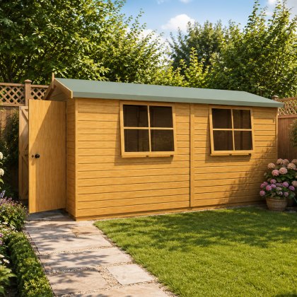 14 x 8 (4.33m x 2.39m) Shire Bison Professional Apex Shed