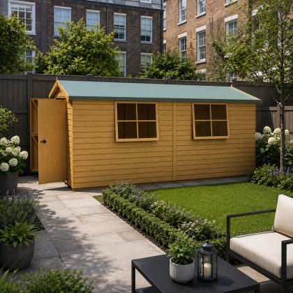 16 x 8 (4.79m x 2.39m) Shire Bison Professional Apex Shed 16 x 8 (4.79m x 2.39m) Shire Bison Professional Apex Shed
