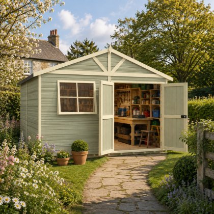 12 x 12 (3.73m x 3.59m) Shire Mammoth Professional Apex Shed