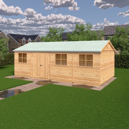 12 x 24 (3.73m x 7.18m) Shire Mammoth Professional Apex Shed