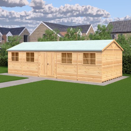 12 x 30 (3.73m x 8.98m) Shire Mammoth Professional Apex Shed