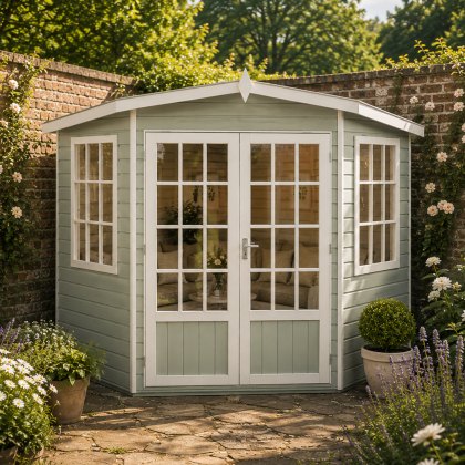 7 x 7 (2.05m x 2.05m) Shire Gold Windsor Corner Summerhouse