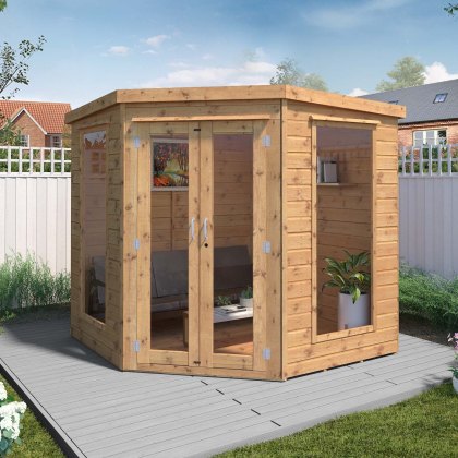 7 x 7 (2.1m x 2.1m) Mercia Premier Corner Summerhouse