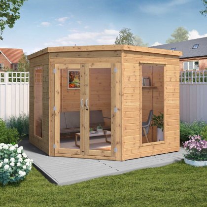 8 x 8 (2.45m x 2.45m) Mercia Premier Corner Summerhouse