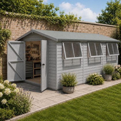 15 x 10 Shire Atlas Premium Apex Garden Shed