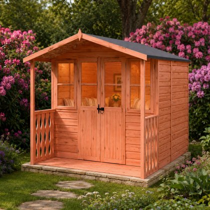 7 x 7 (2.05m x 2.18m) Shire Houghton Summerhouse 7 x 7 (2.05m x 2.18m) Shire Houghton Summerhouse