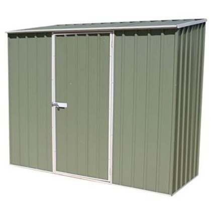 7 x 3 (2.26m x 0.78m) Mercia Absco Space Saver Pent Metal Shed in Pale Eucalyptus