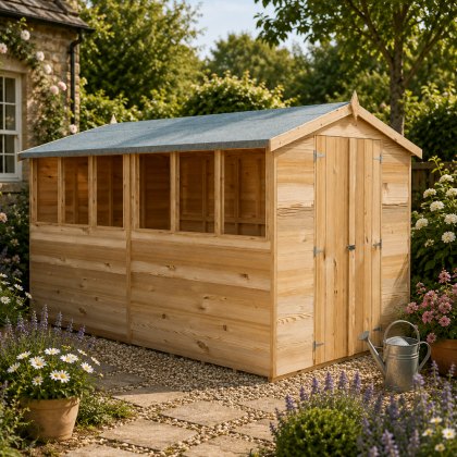 10 x 6 Shire Value Overlap Apex Shed with Double Doors