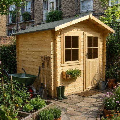 10G x 10 (2.99m x 2.99m) Shire Herewood Log Cabin (28mm Logs)