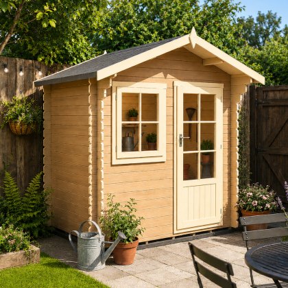 8G x 8 (2.39m x 2.39m) Shire Norwood Log Cabin (28mm Logs) 8G x 8 (2.39m x 2.39m) Shire Norwood Log Cabin (28mm Logs)