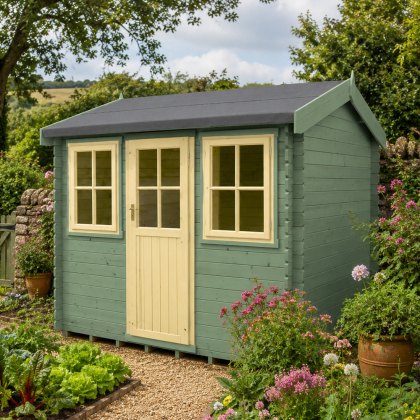 12G x 10 (3.59m x 2.99m) Shire Hemsted Log Cabin (28mm to 70mm Logs)