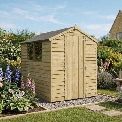7 x 5 (2.13m x 1.60m) Mercia Overlap Shed