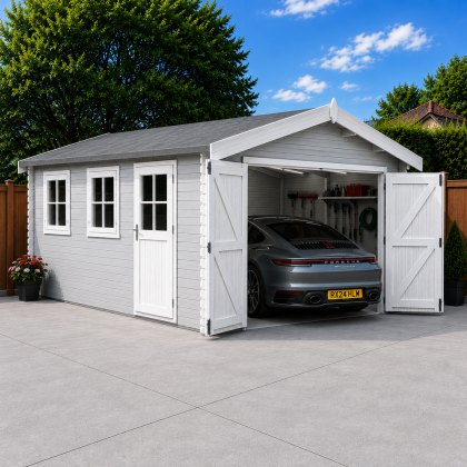 13G x 12 (3.80m x 3.59m) Shire Bradenham Log Cabin (44mm Logs)