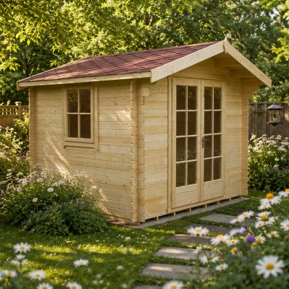 10G x 8 (2.99m x 2.39m) Shire Dalby Log Cabin (28mm to 70mm Logs)