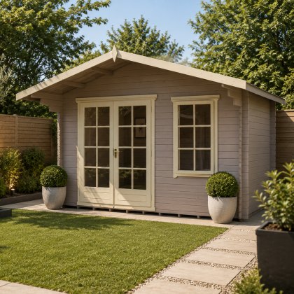 10G x 14 (2.99m x 4.19m) Shire Glenmore Log Cabin (28mm to 70mm Logs)