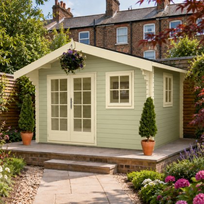 10G x 8 (2.99x 2.39m) Shire Tunstall Log Cabin (28mm to 70mm Logs)
