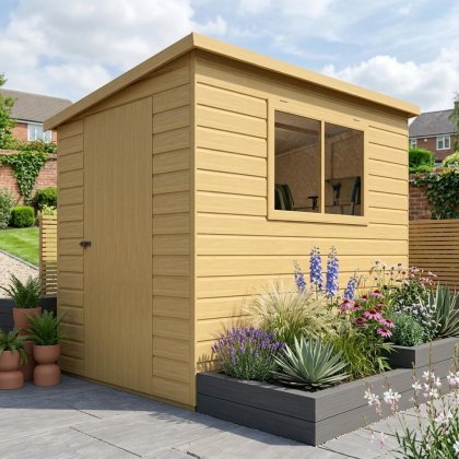 7 x 5 (2.09m x 1.49m) Shire Caldey Professional Pent Shed
