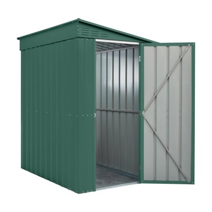 4 x 6 Globel Lotus Lean-to Metal Shed in Green